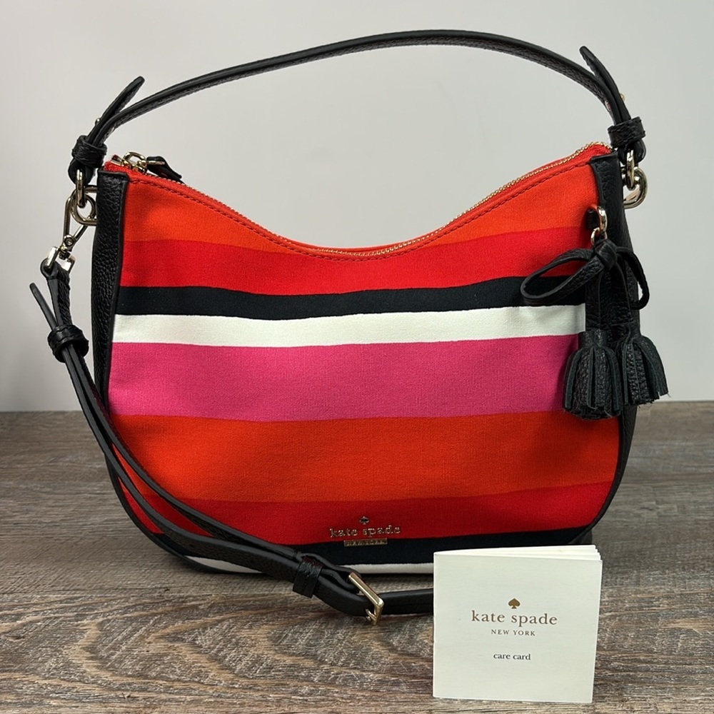 NEW Kate Spade New York Hayes Street Fabric Small AIDEN Shoulder Bag